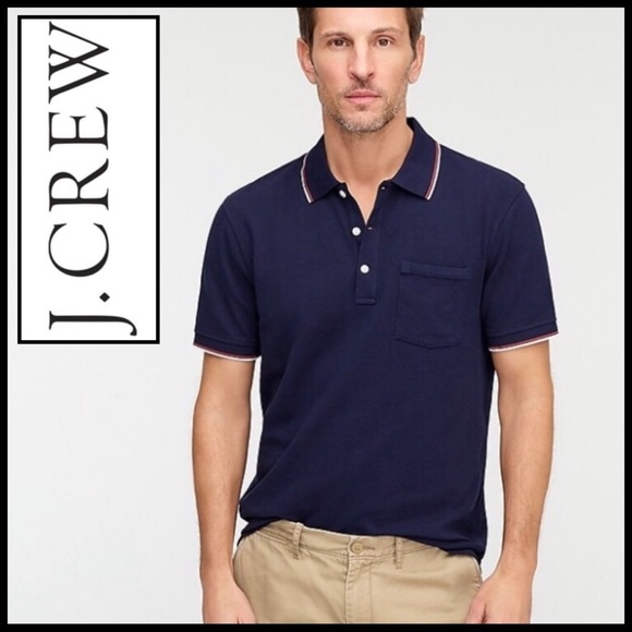 j crew stretch pique polo